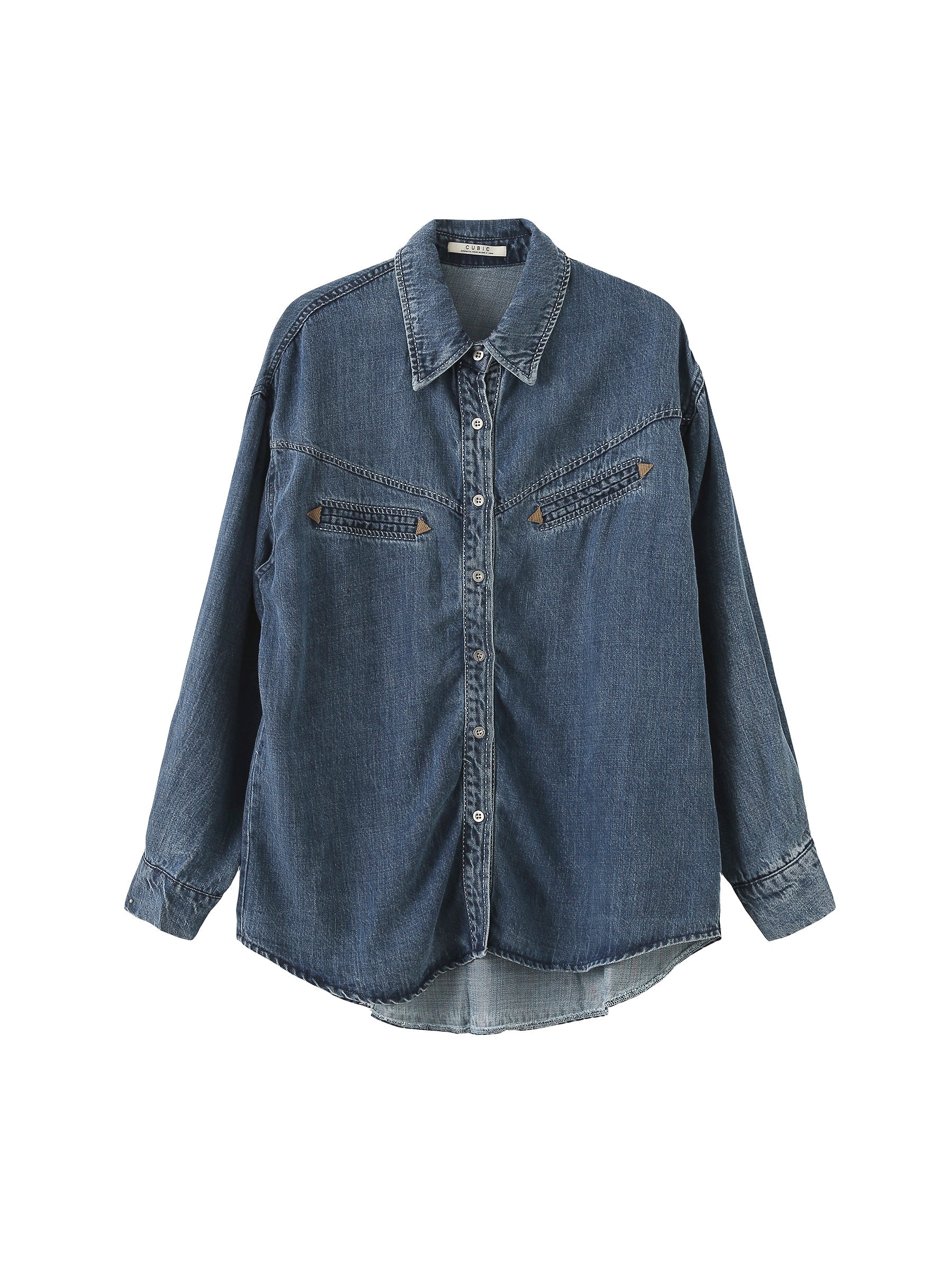 Blue Denim Western Shirt-6