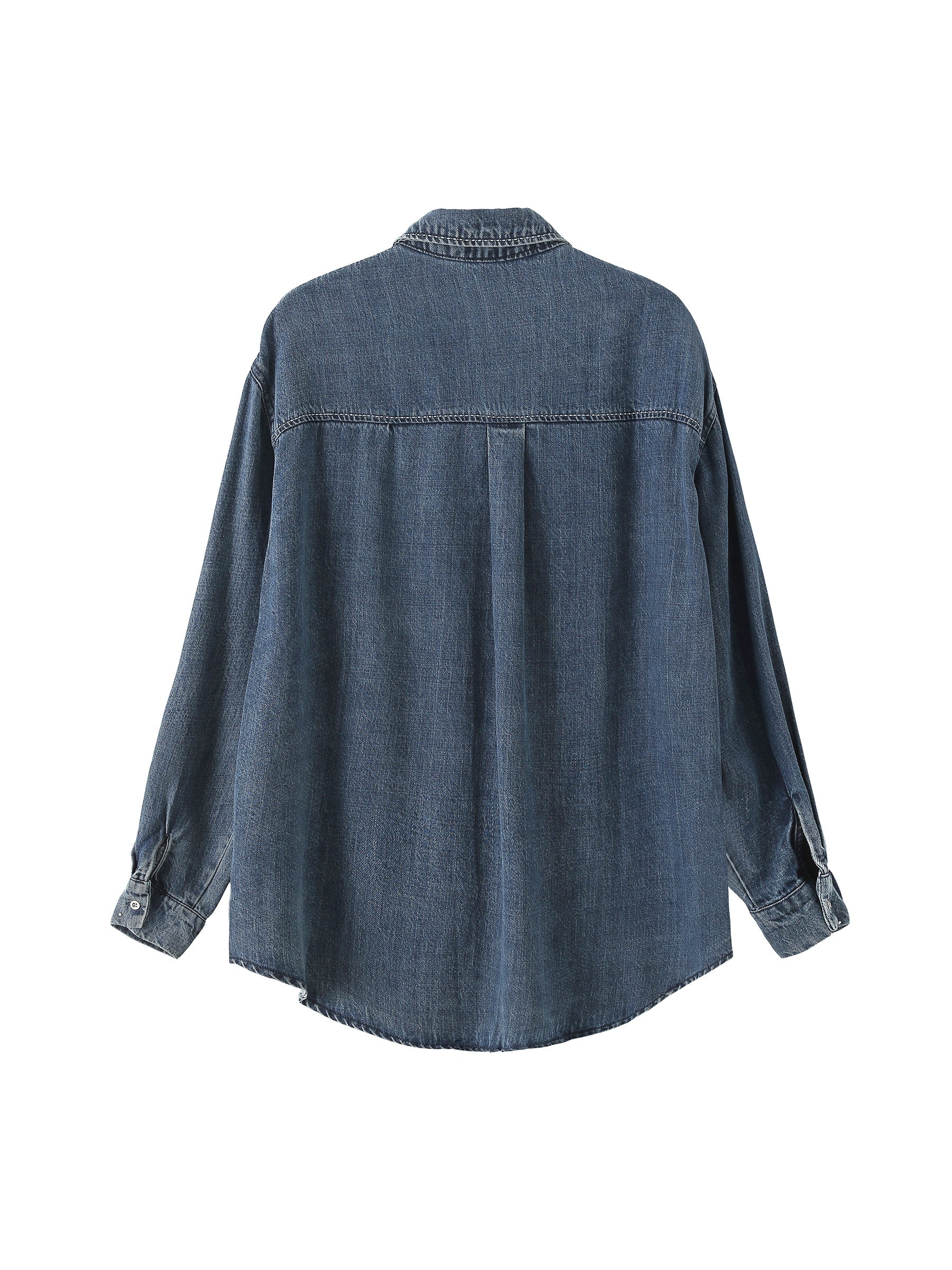 Blue Denim Western Shirt-7