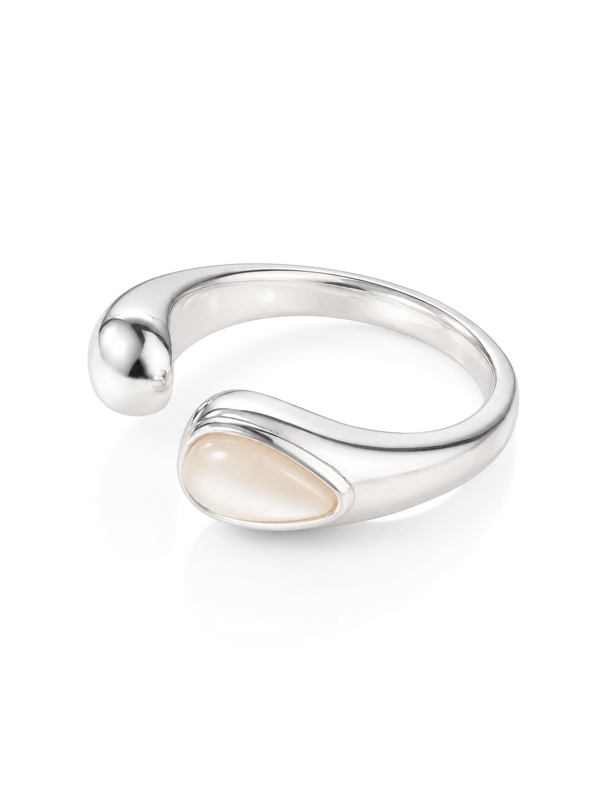 Droplet Mother of Pearl Open Ring-1