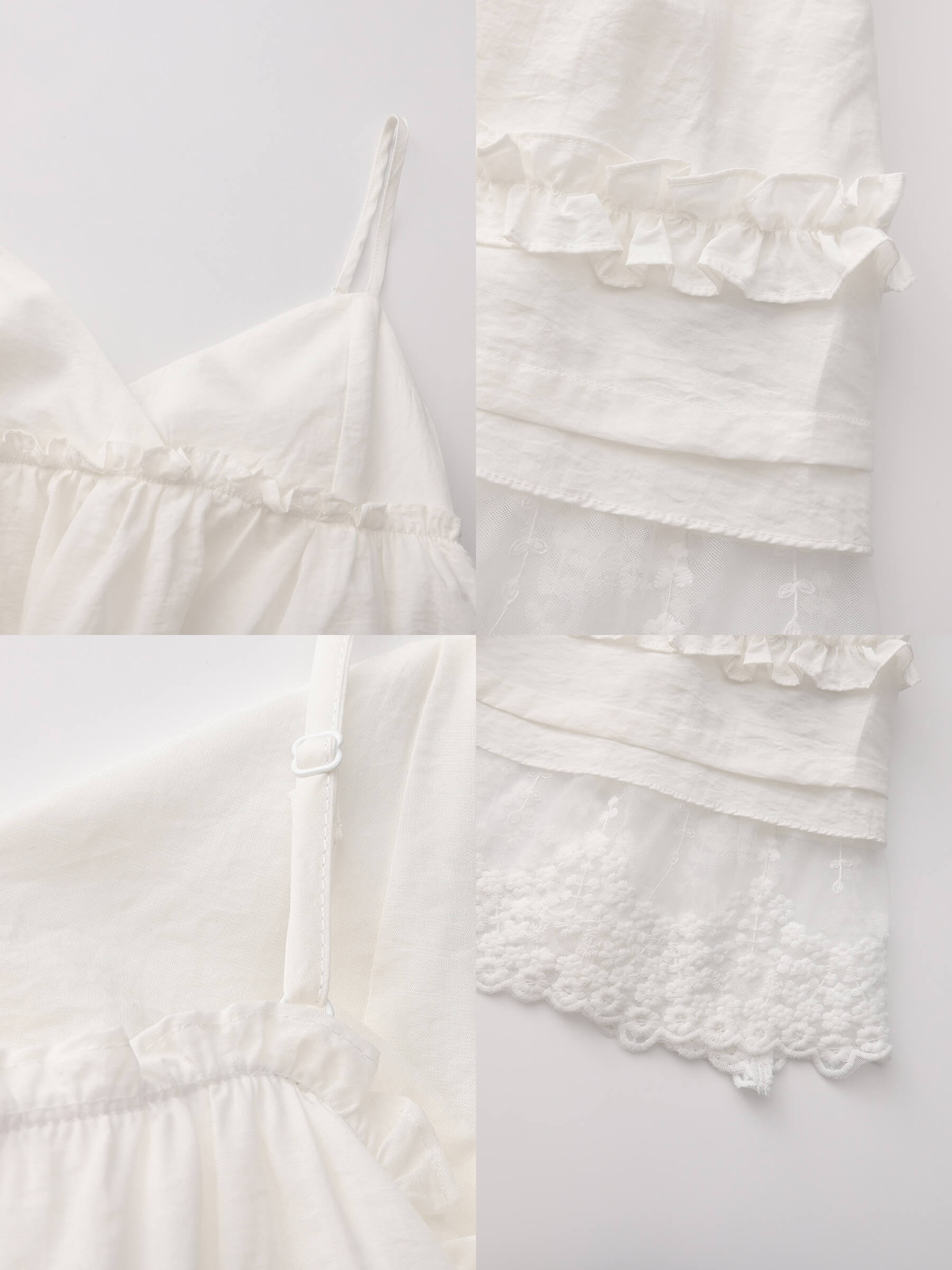 Double-Layer Lace Trim Adjustable Cami-11
