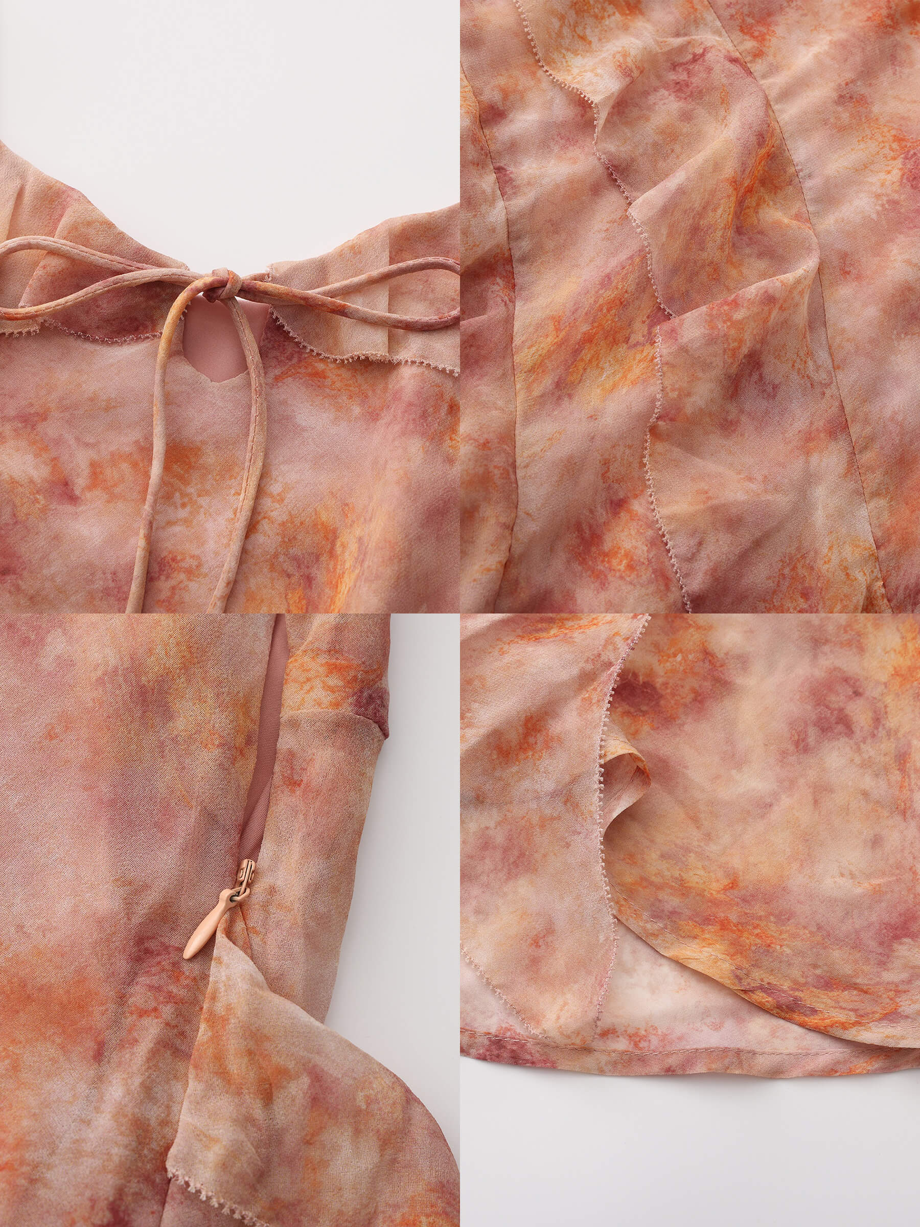 Asymmetrical Floral Print Cami Dress-10