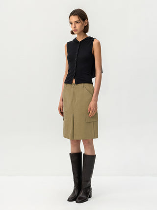 CUBIC Cape-Style Button Front Top
