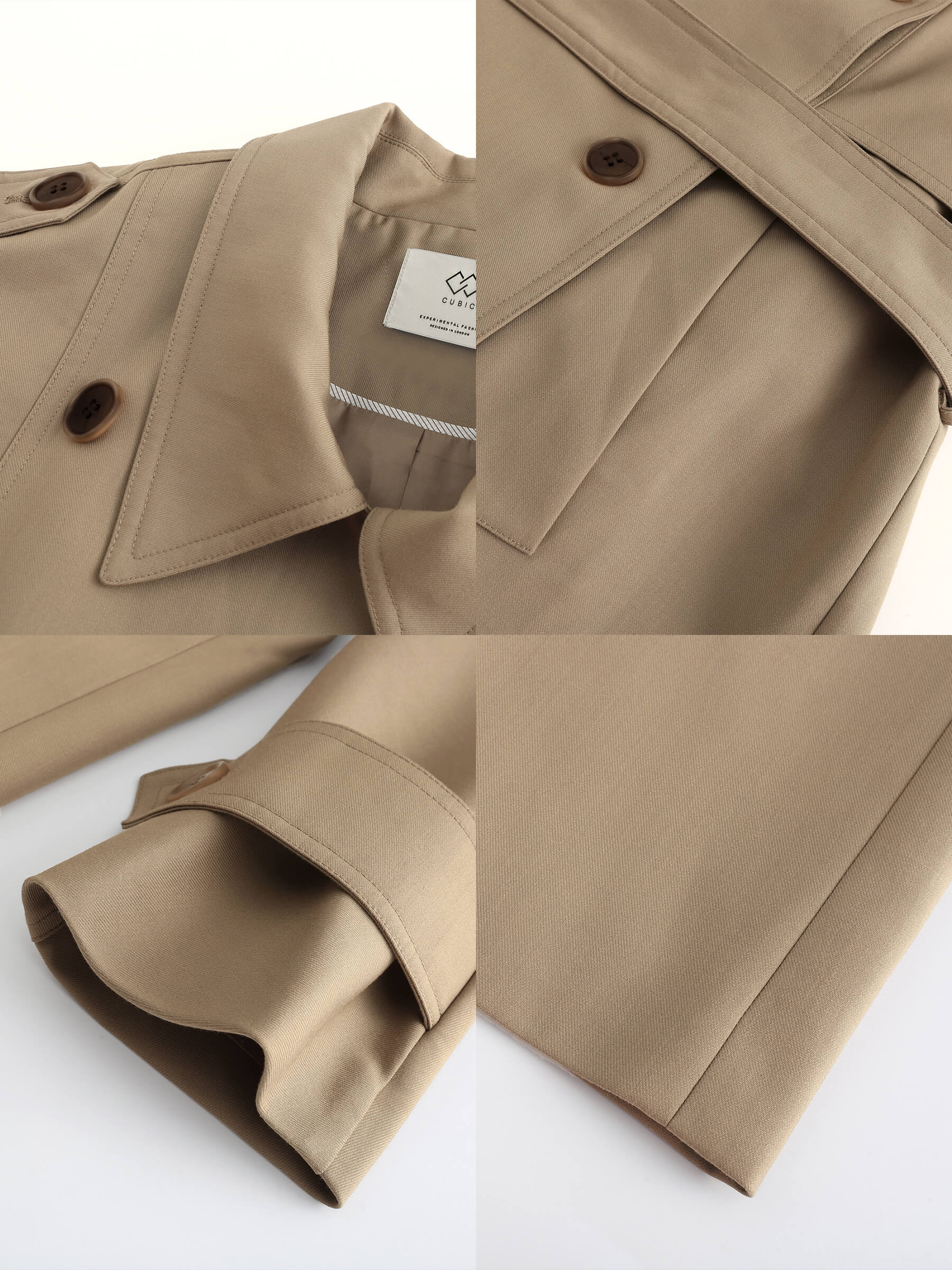 Double Breasted Trench Coat with Belt-11