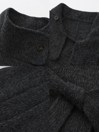 Classic Loose-Fit Stand Collar Wool-Blend Coat