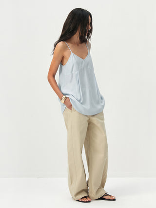 CUBIC Lyocell-Blend V-Neck Pleated Camisole
