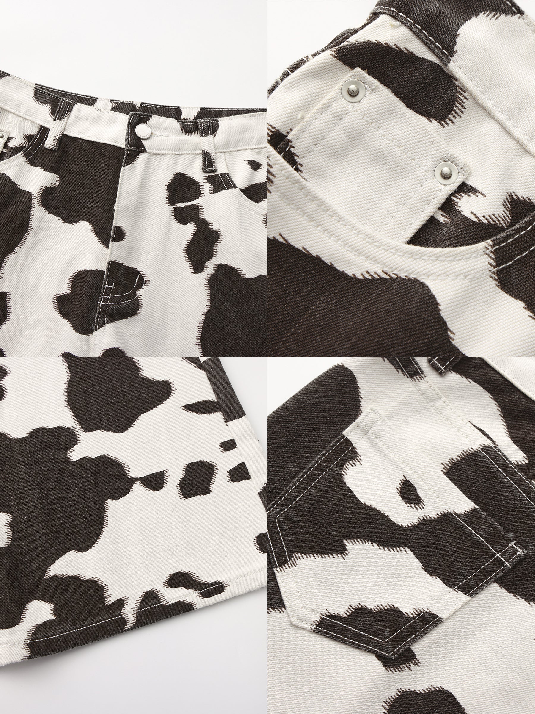 Cow Print Wide-Leg Trousers-9