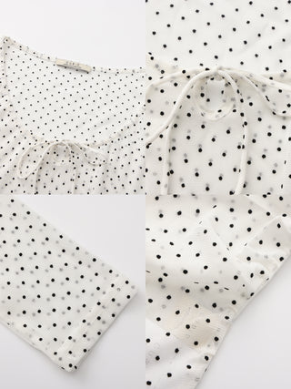 Retro Polka Dot Sheer Acetate Mesh Top