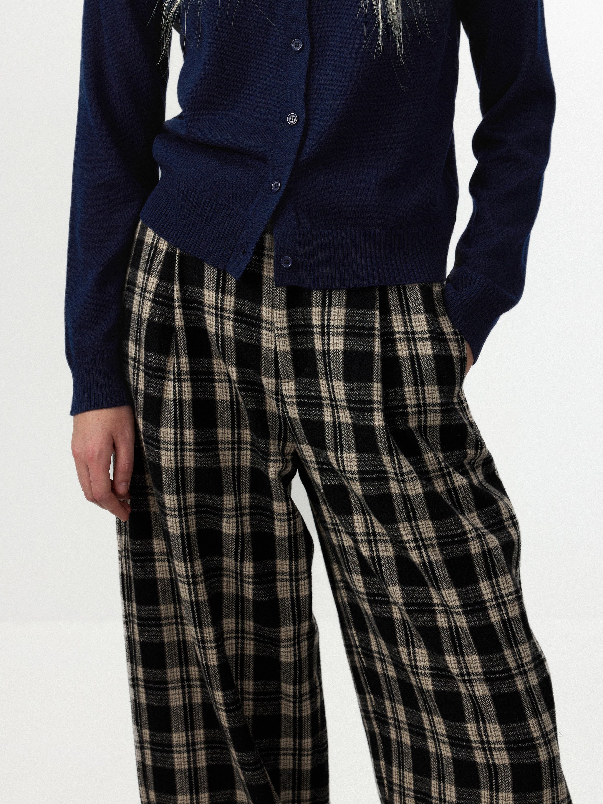 CUBIC Wool‑Blend Relaxed Straight‑Leg Trousers-10