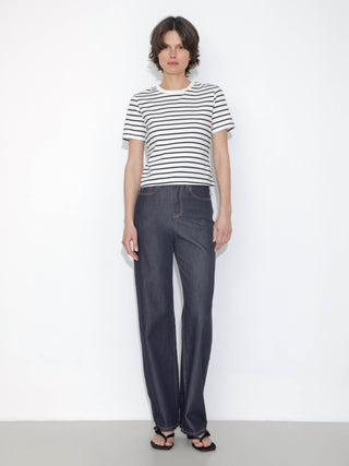 C by CUBIC Striped Basic Cotton T-Shirt