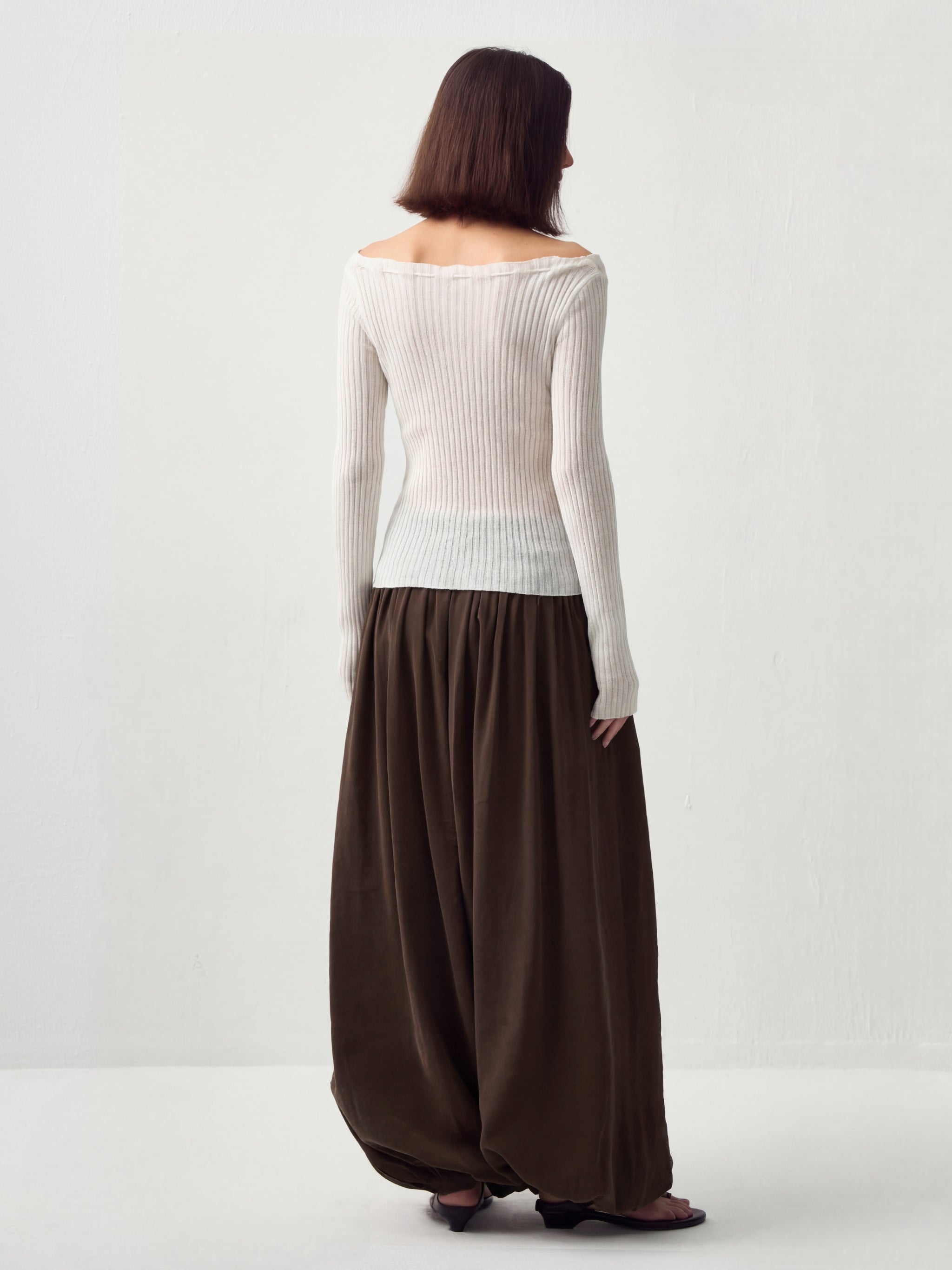 CUBIC Drawstring Rib Knit Top-10