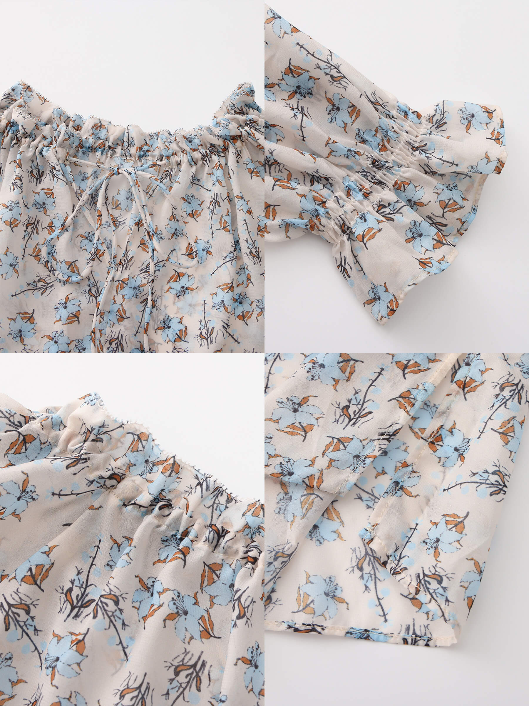 V-Neck Flowy Floral Blouse-10