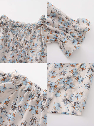 V-Neck Flowy Floral Blouse