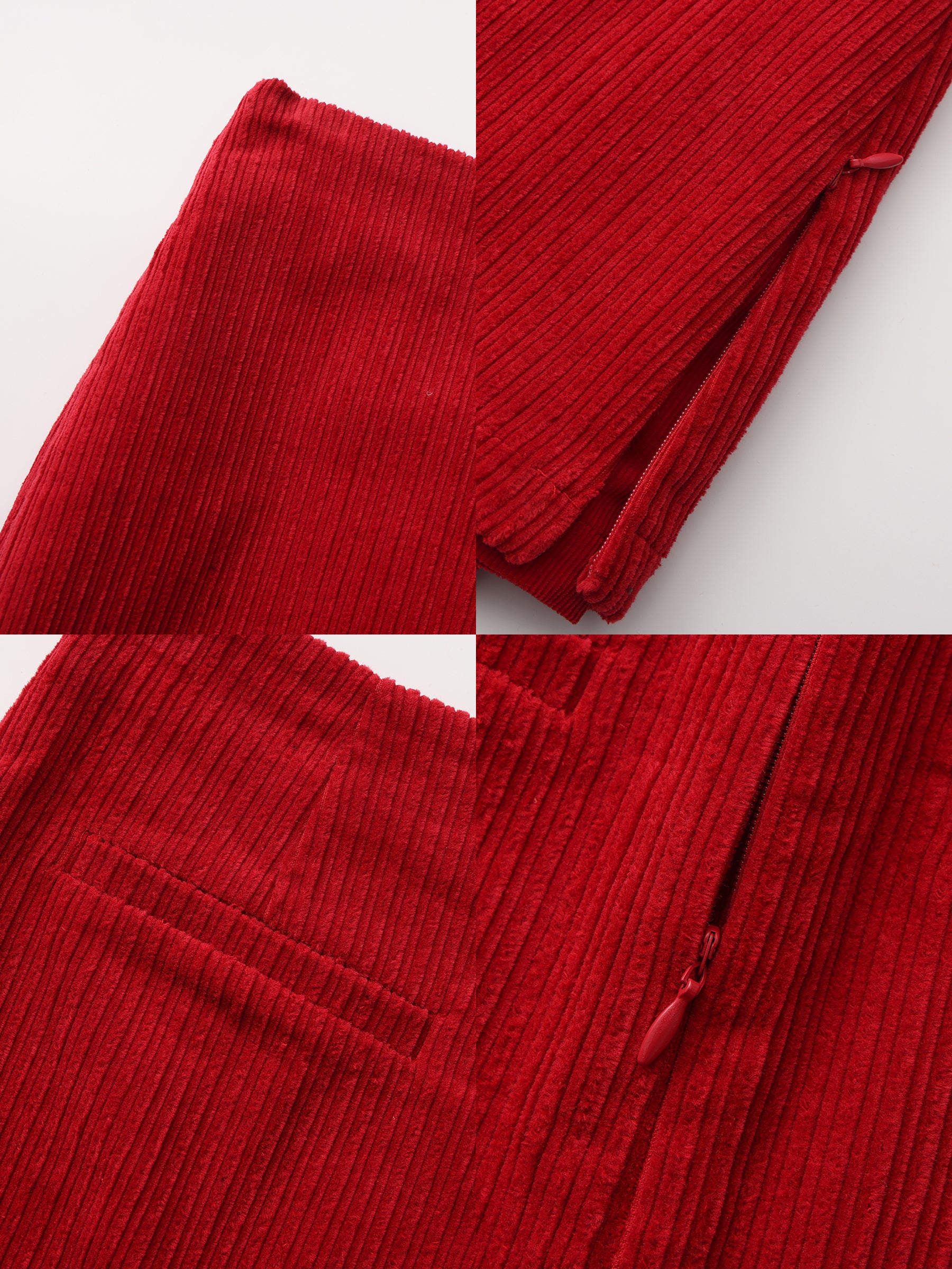 Y2K Corduroy Side-Zip Skort-9