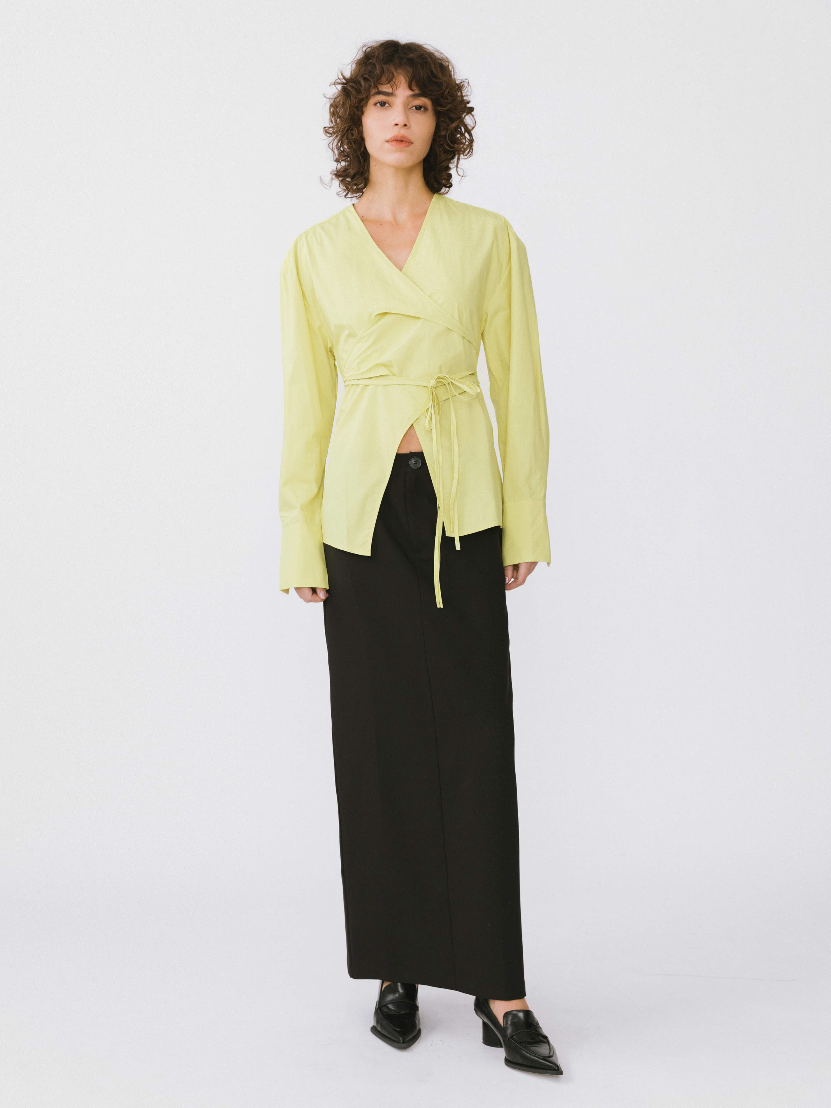 V-Neck Criss-Crossed Layered Blouse-10
