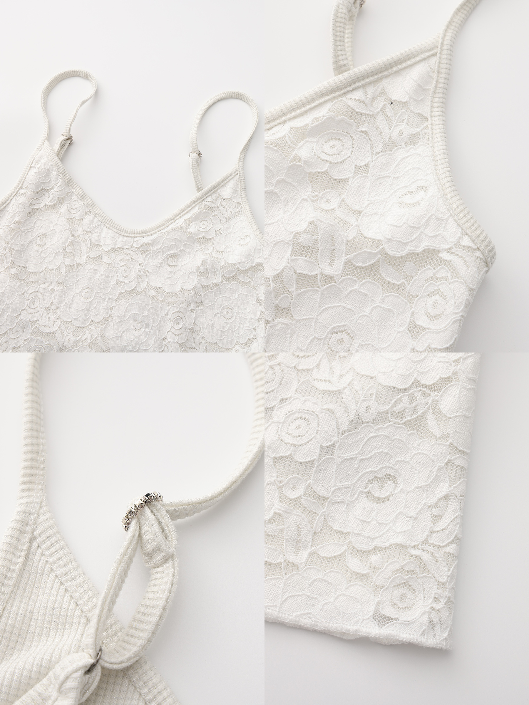 Lace Slim-Fit V-Neck Cami Top-9