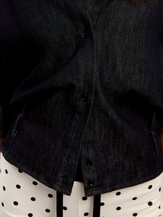 CUBIC Waist-Cinching Cropped Shirt