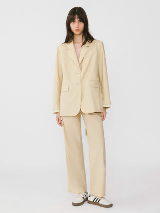 Checkered Peekaboo Tailored Trousers