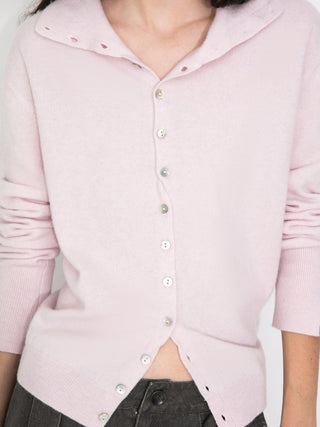 Relaxed Knit Cardigan Jacket in Cotton-Wool