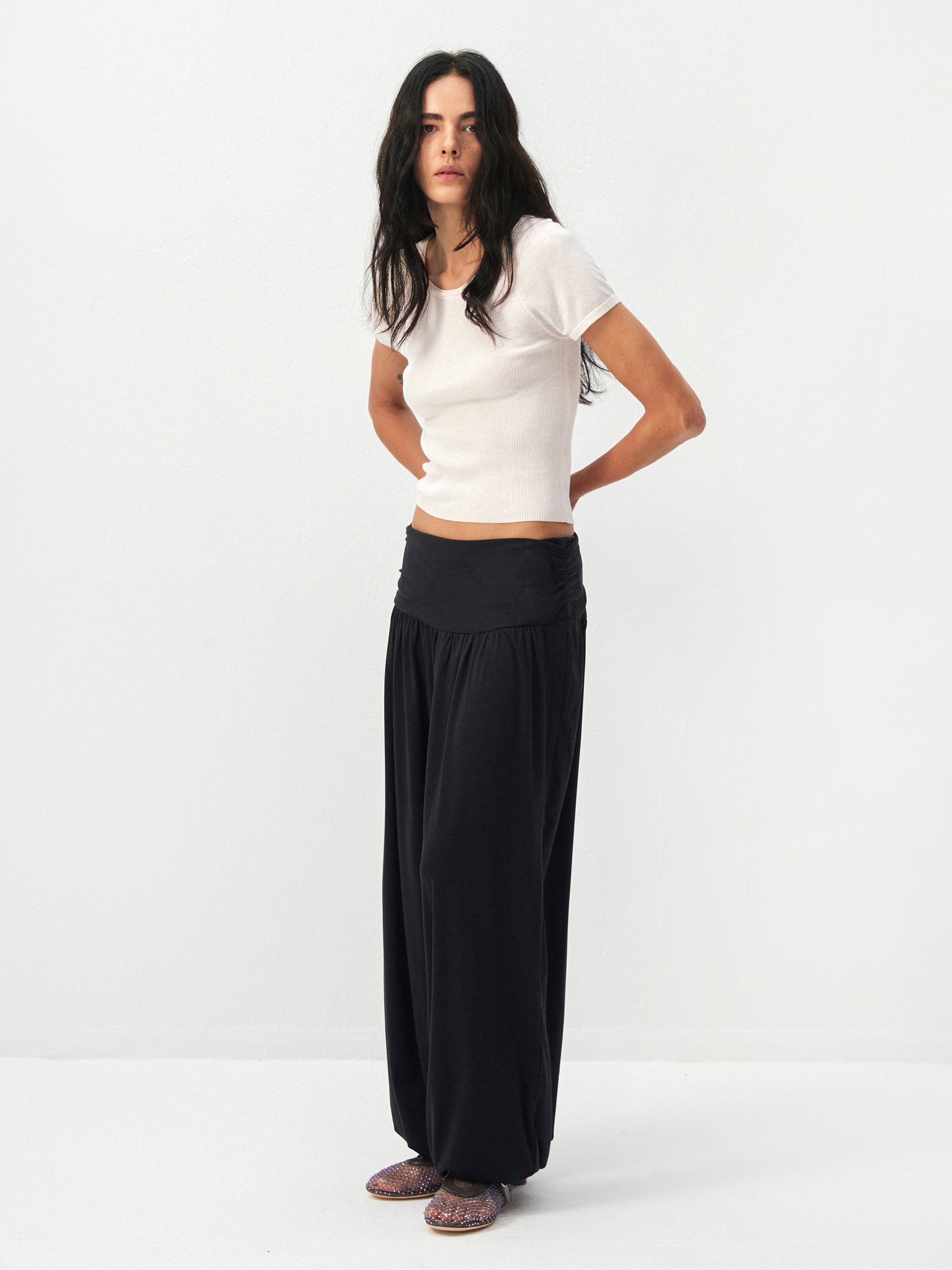 CUBIC Lyocell-Hemp Cropped Knit Top-11