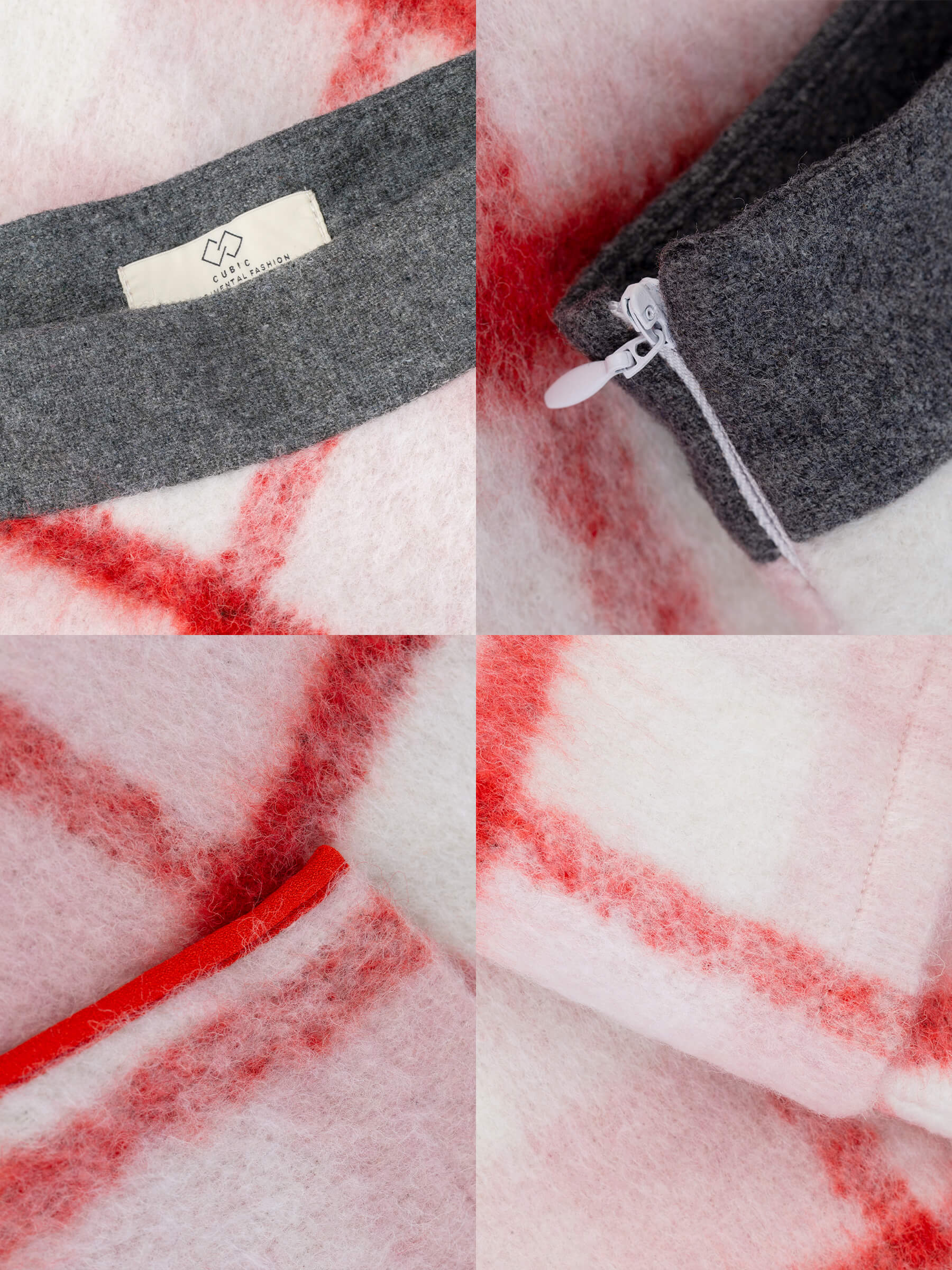 Plaid Woolen Skirt-10