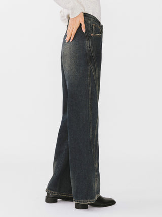 Vintage Style Straight leg Denim Jeans