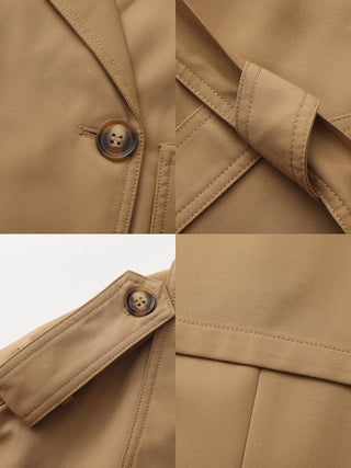 Classic British-Style Double-Breasted Trench Coat