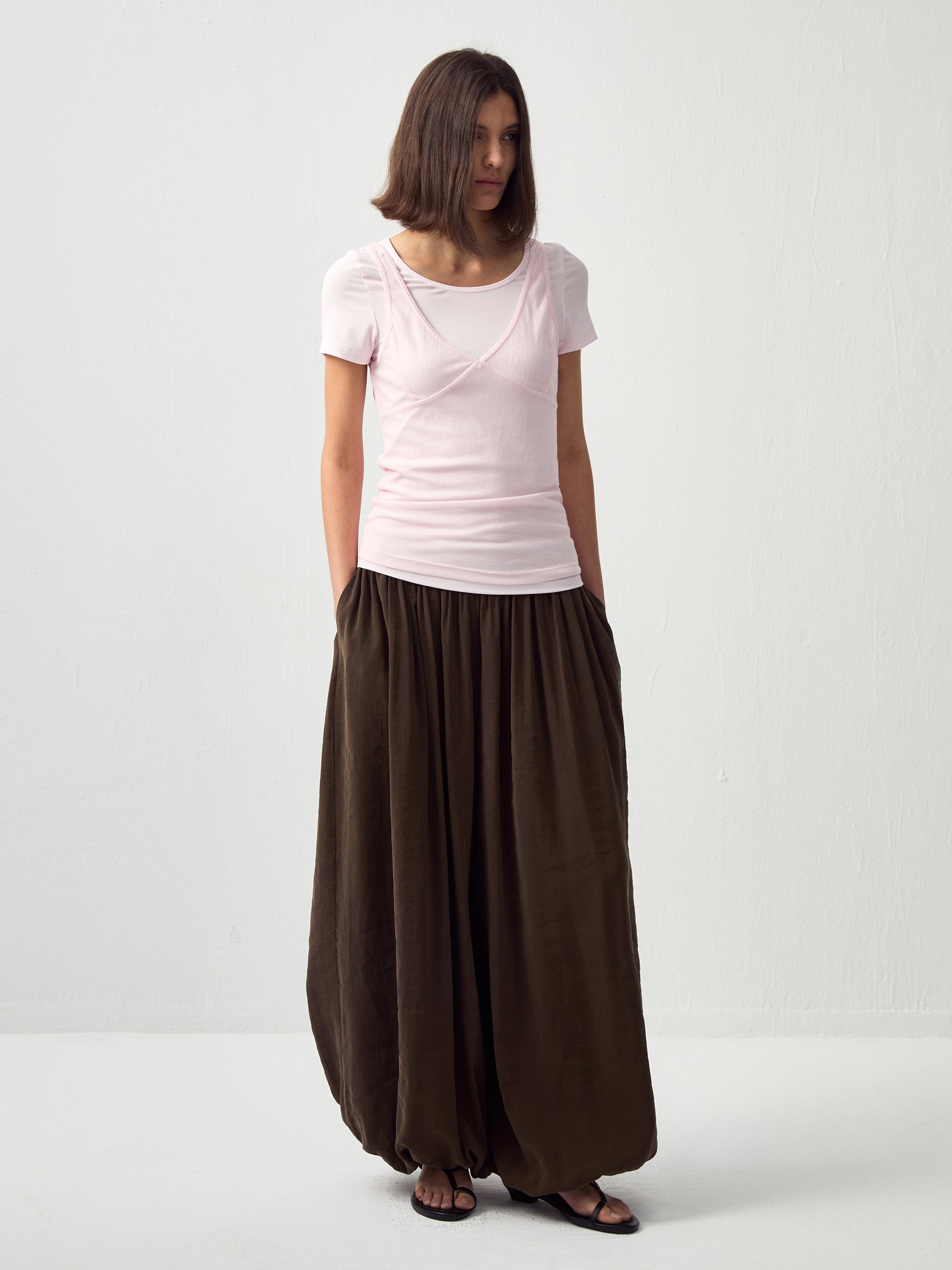 CUBIC Pleated Lantern Pants-10