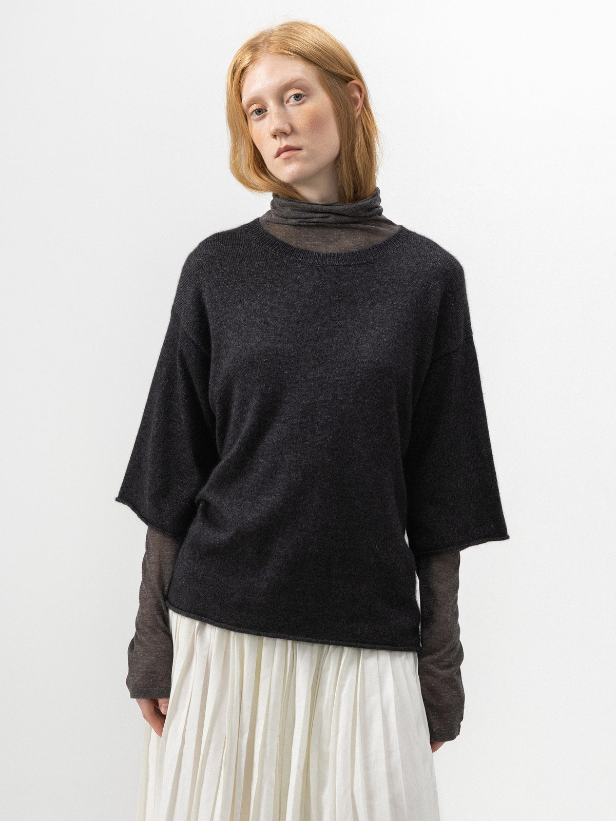 CUBIC Relaxed Striped Fluffy Knit Top-10