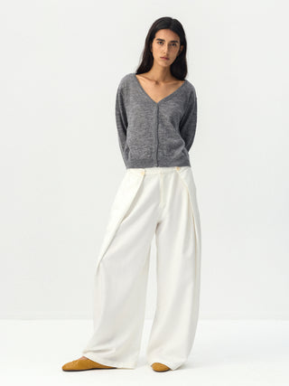 CUBIC Relaxed V-Neck Knit Cardigan
