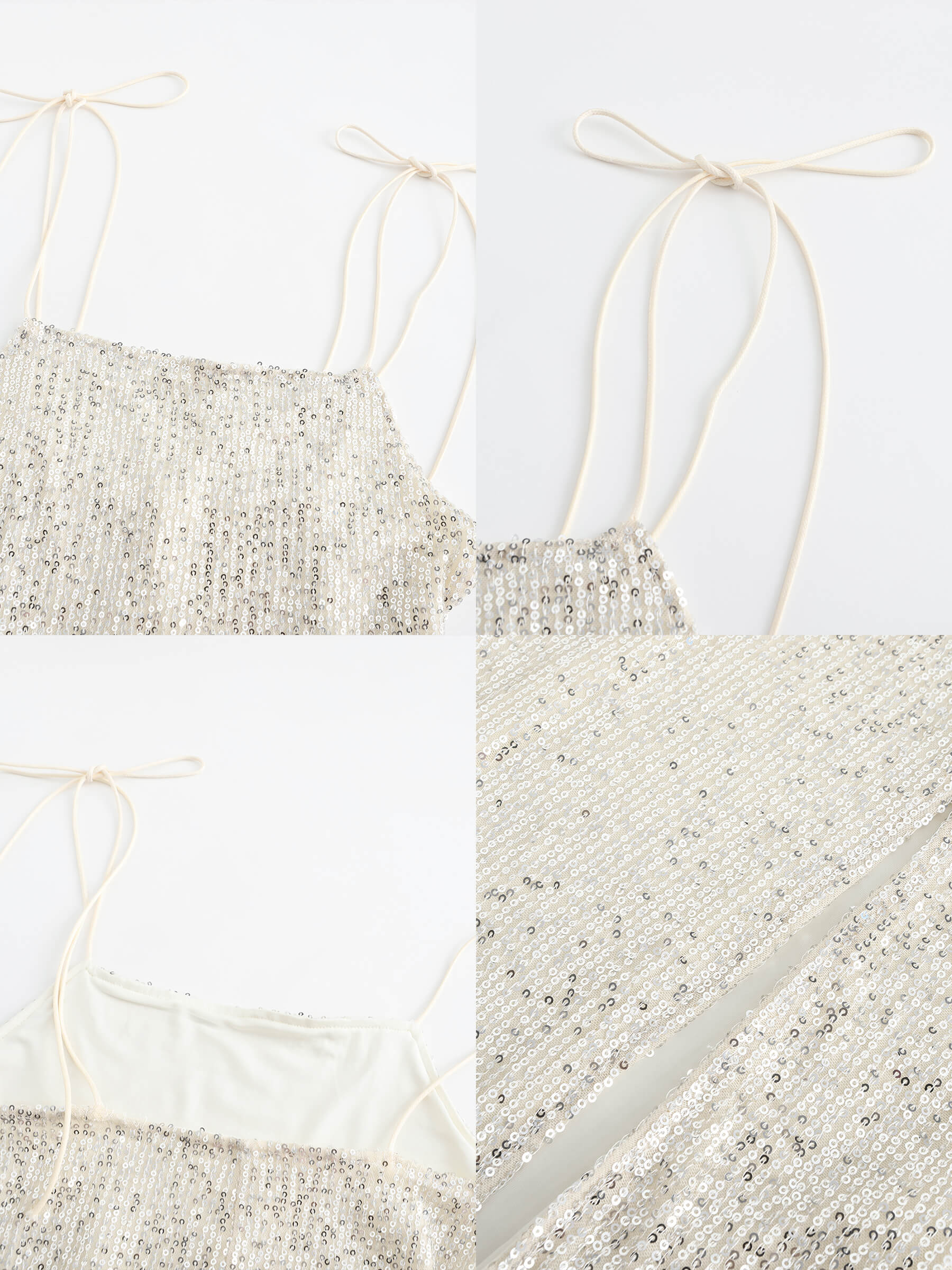 Slim Fit Sequin Sling Dress-8