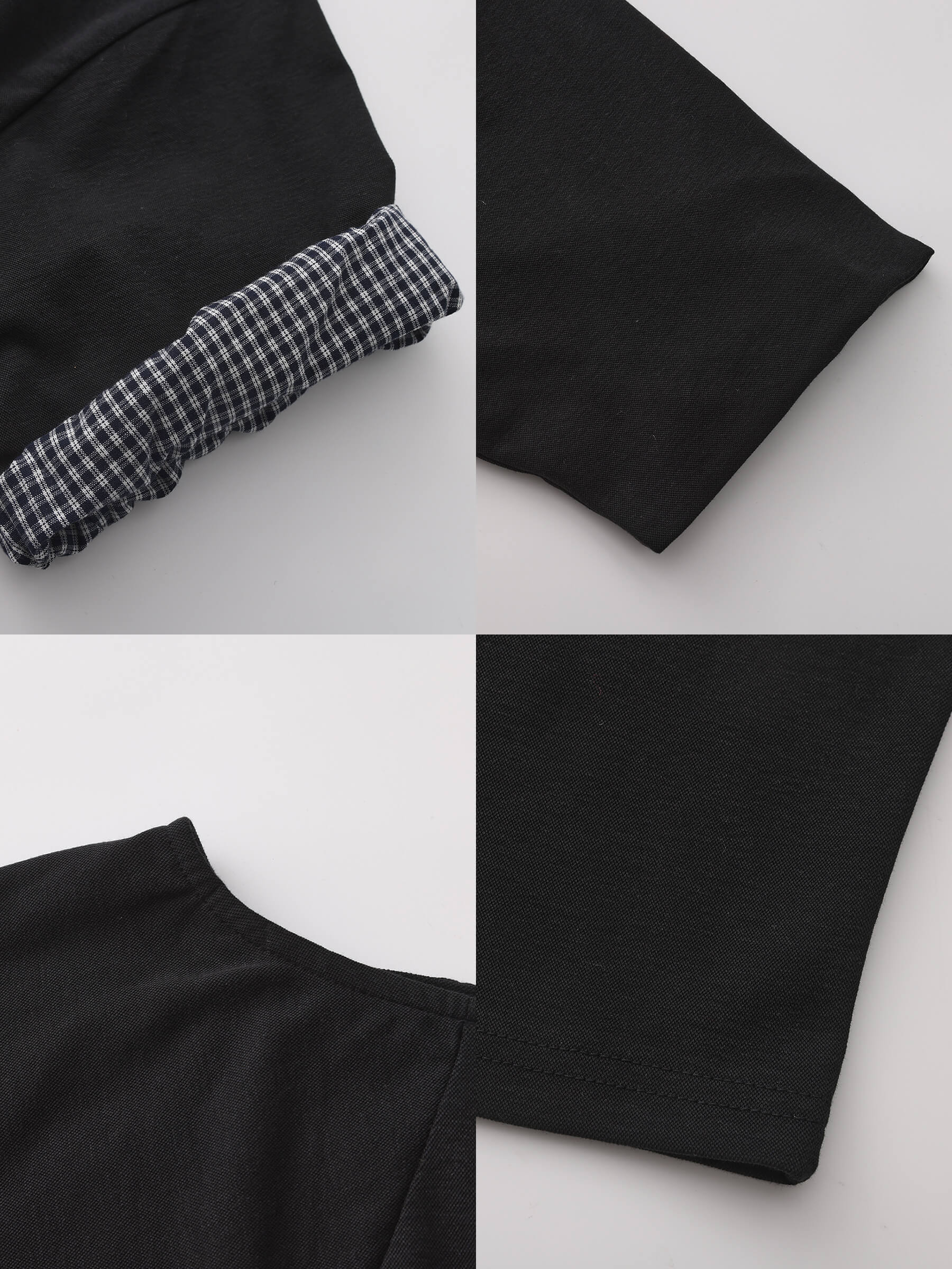 One-Shoulder Color-Block Short Sleeve Top-9