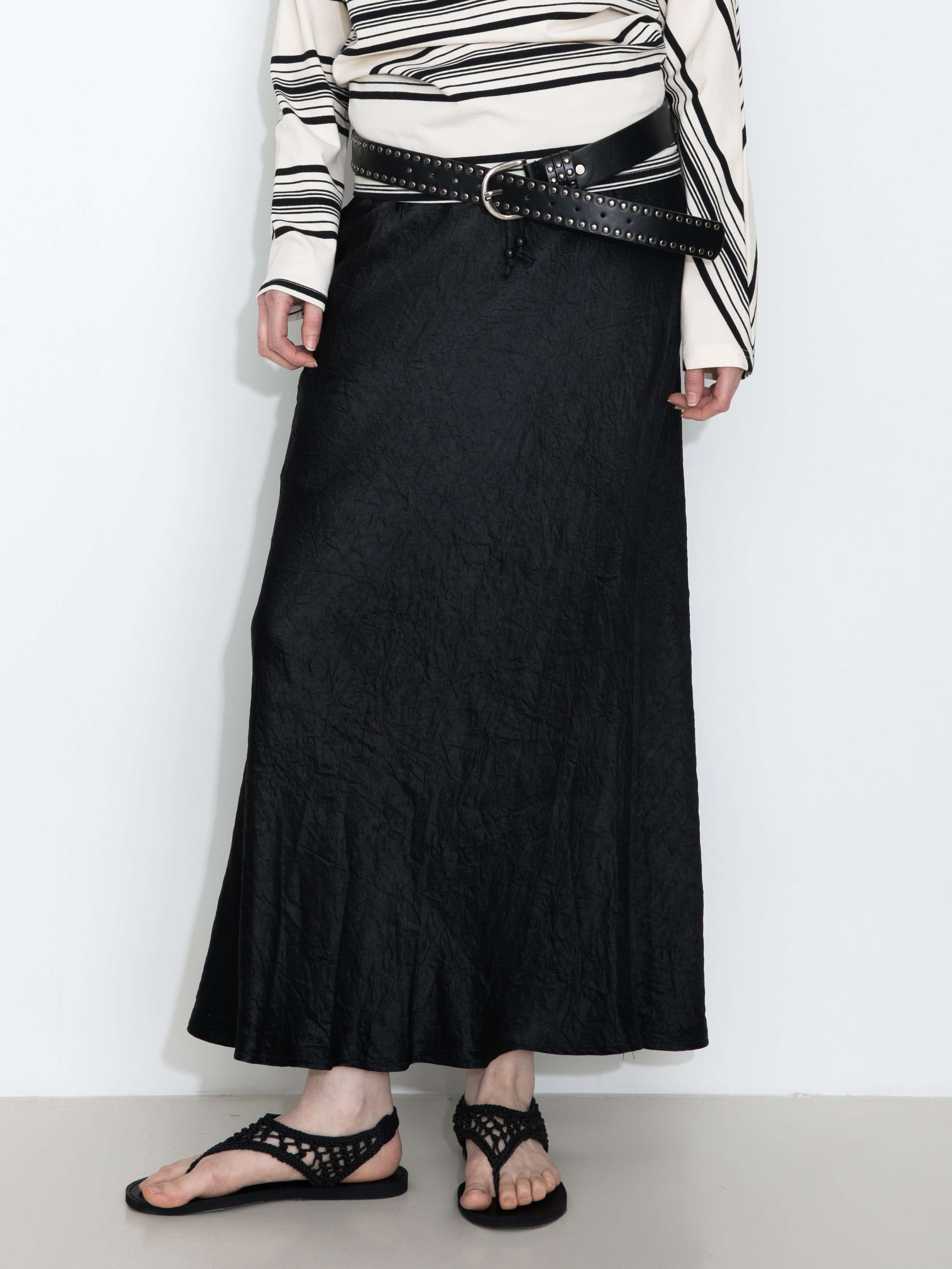 100% Heavyweight Acetate Bias Cut Skirt-11
