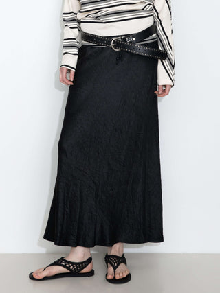 100% Heavyweight Acetate Bias Cut Skirt
