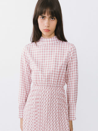 Tartan Neck Tie A-line Dress