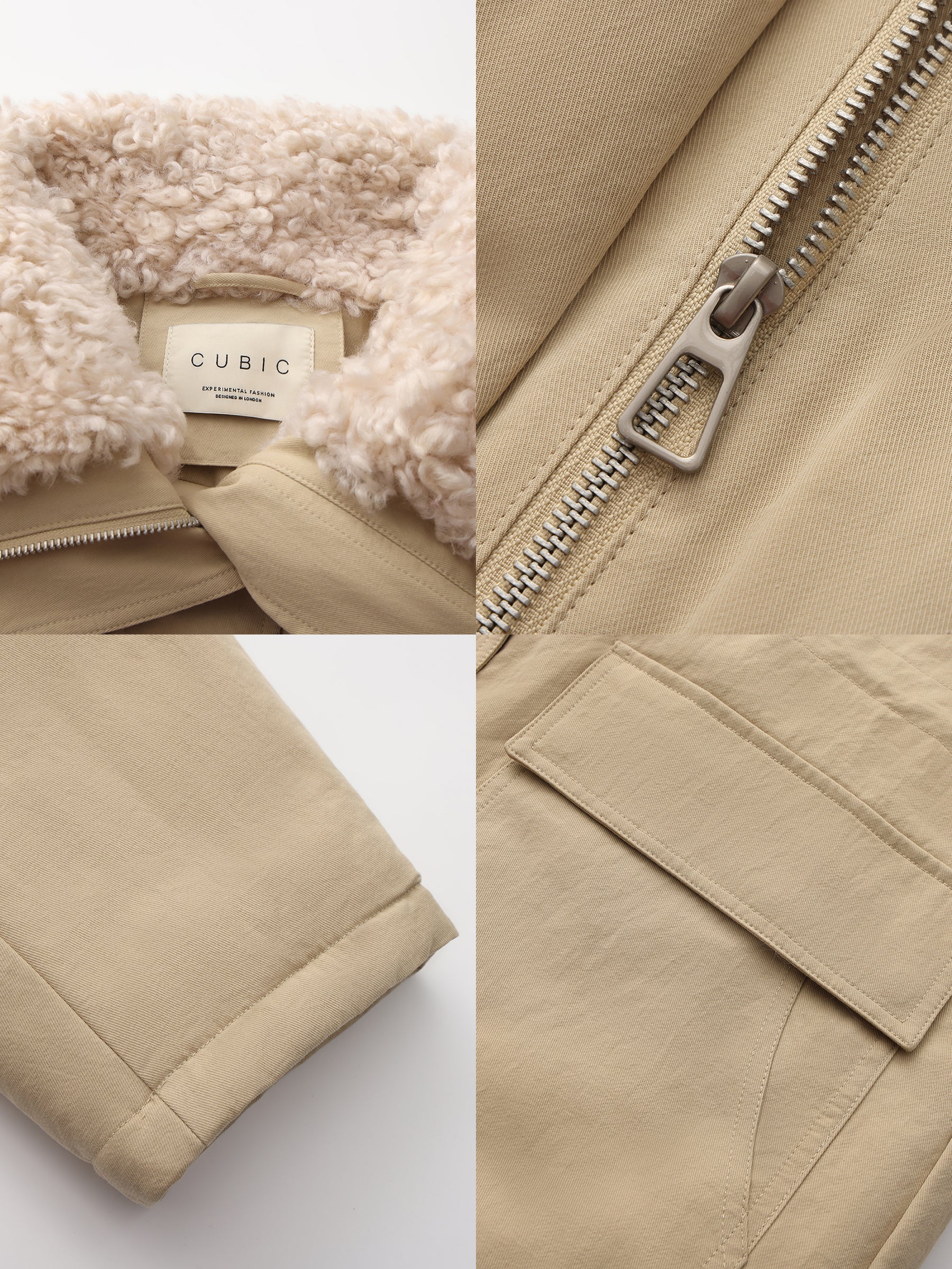 Loose-Fit Reversible Shearling Workwear Jacket-10