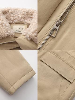 Loose-Fit Reversible Shearling Workwear Jacket