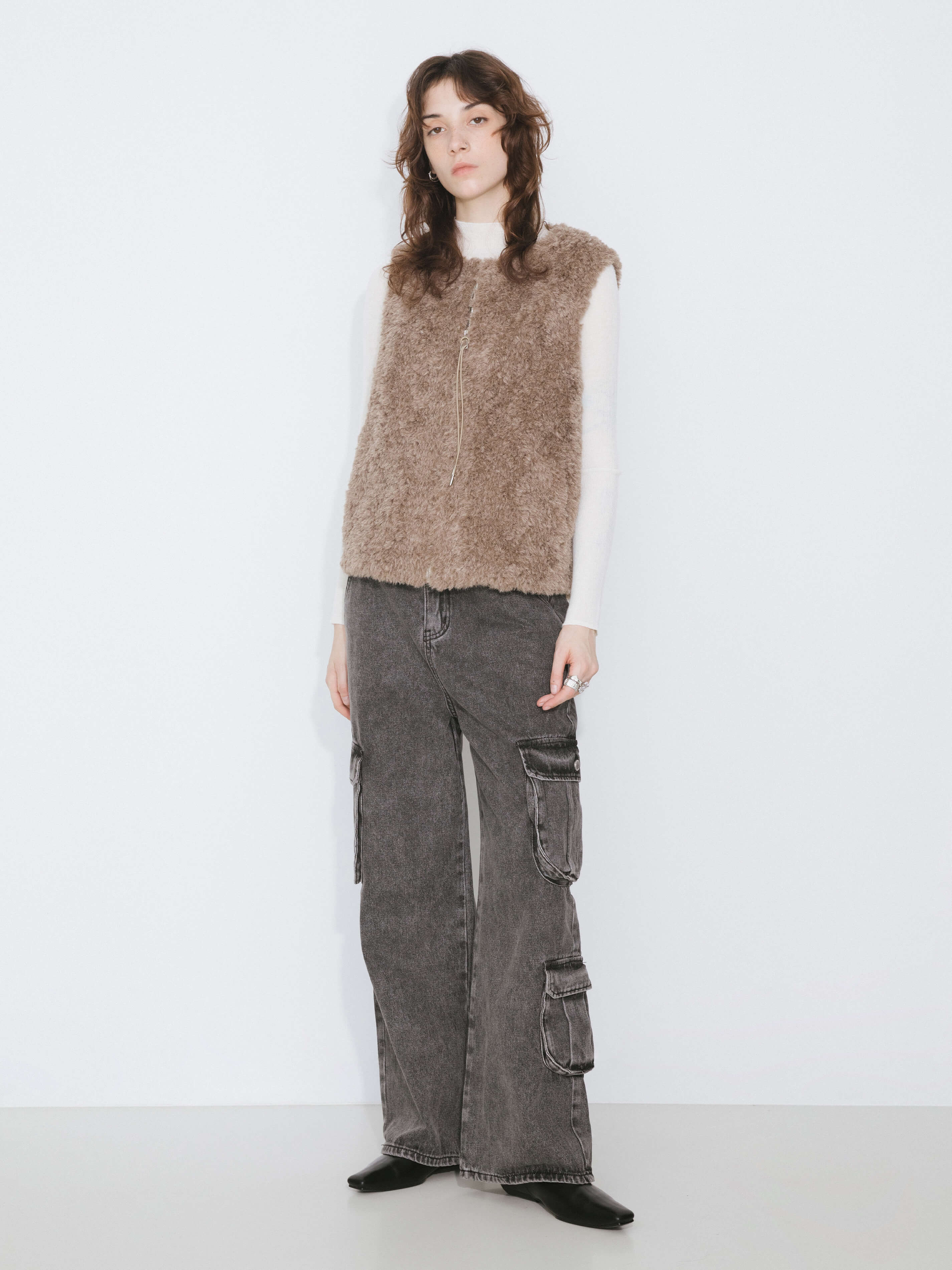 High Rise Cargo Jeans-8