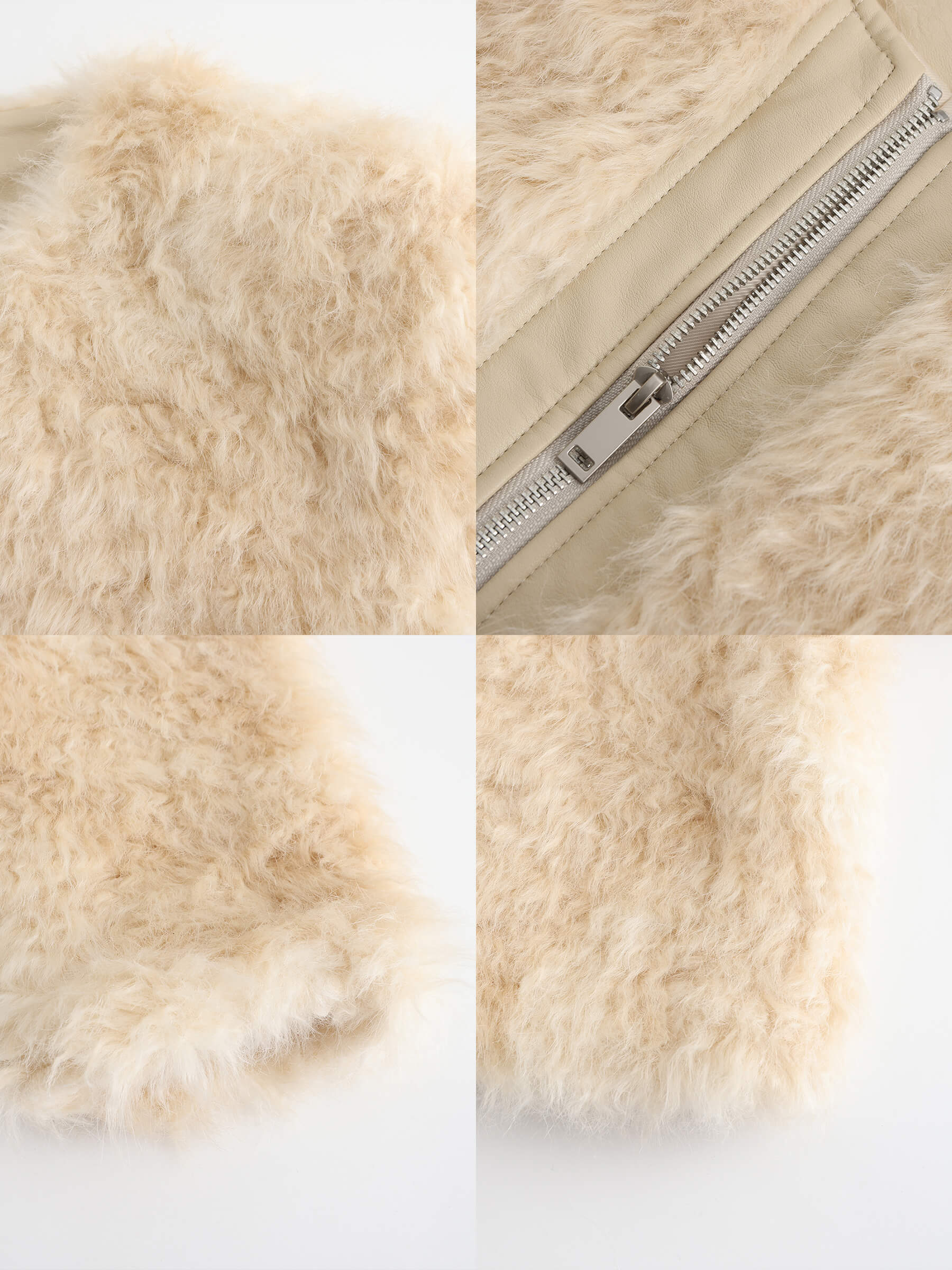 Zip Up Cropped Teddy Coat-10