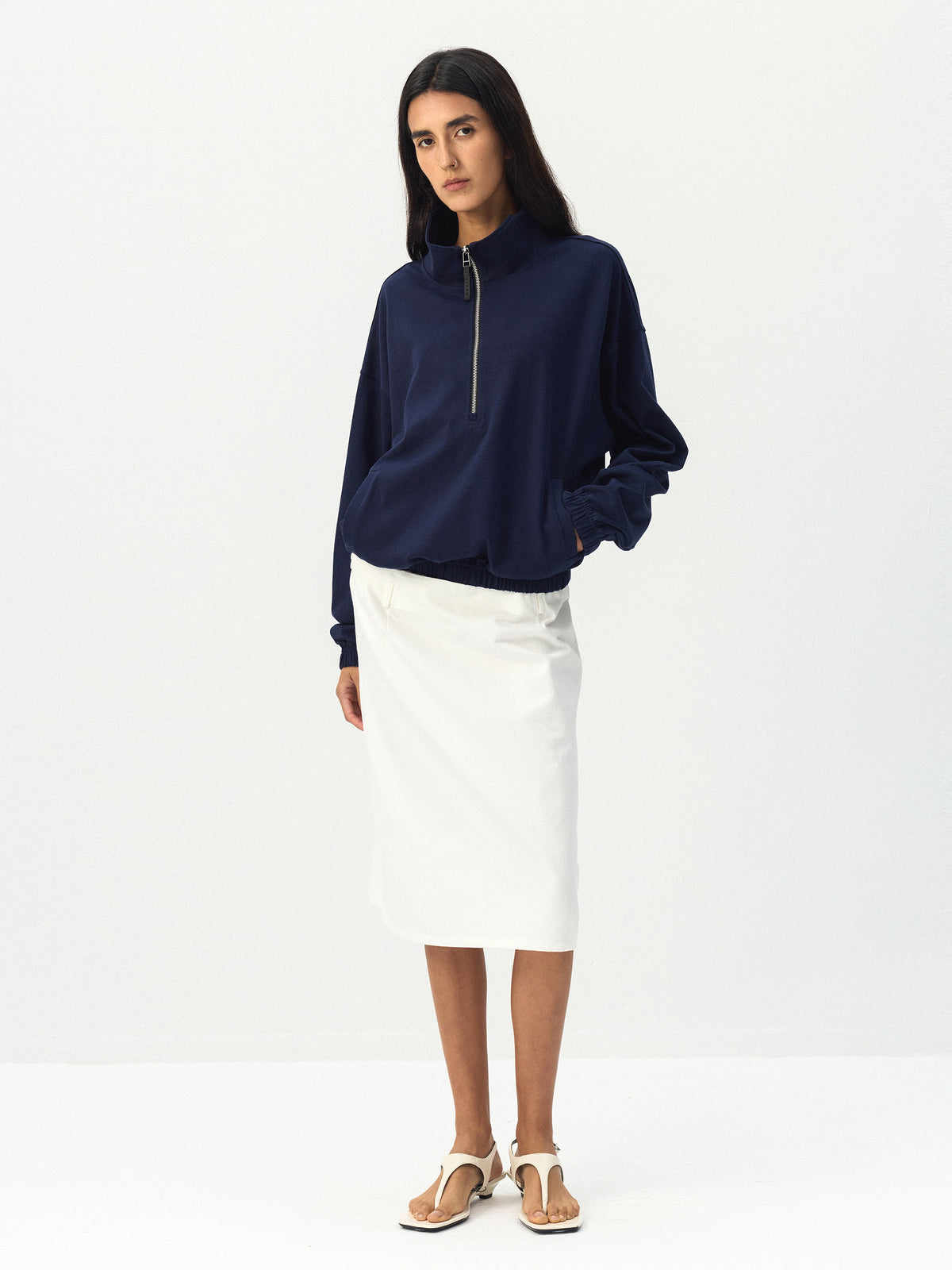 CUBIC 100% Cotton Half Zip Sweatshirt-10