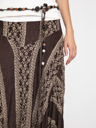 Chiffon Knit Asymmetric Maxi Dress