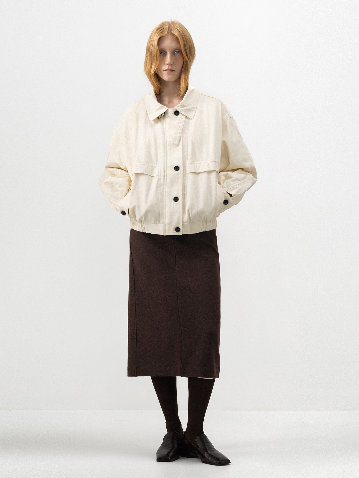 CUBIC Detachable Faux-Fur Collar Down Jacket-10