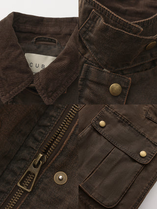 Washed Stand-Collar Workwear Down Jacket