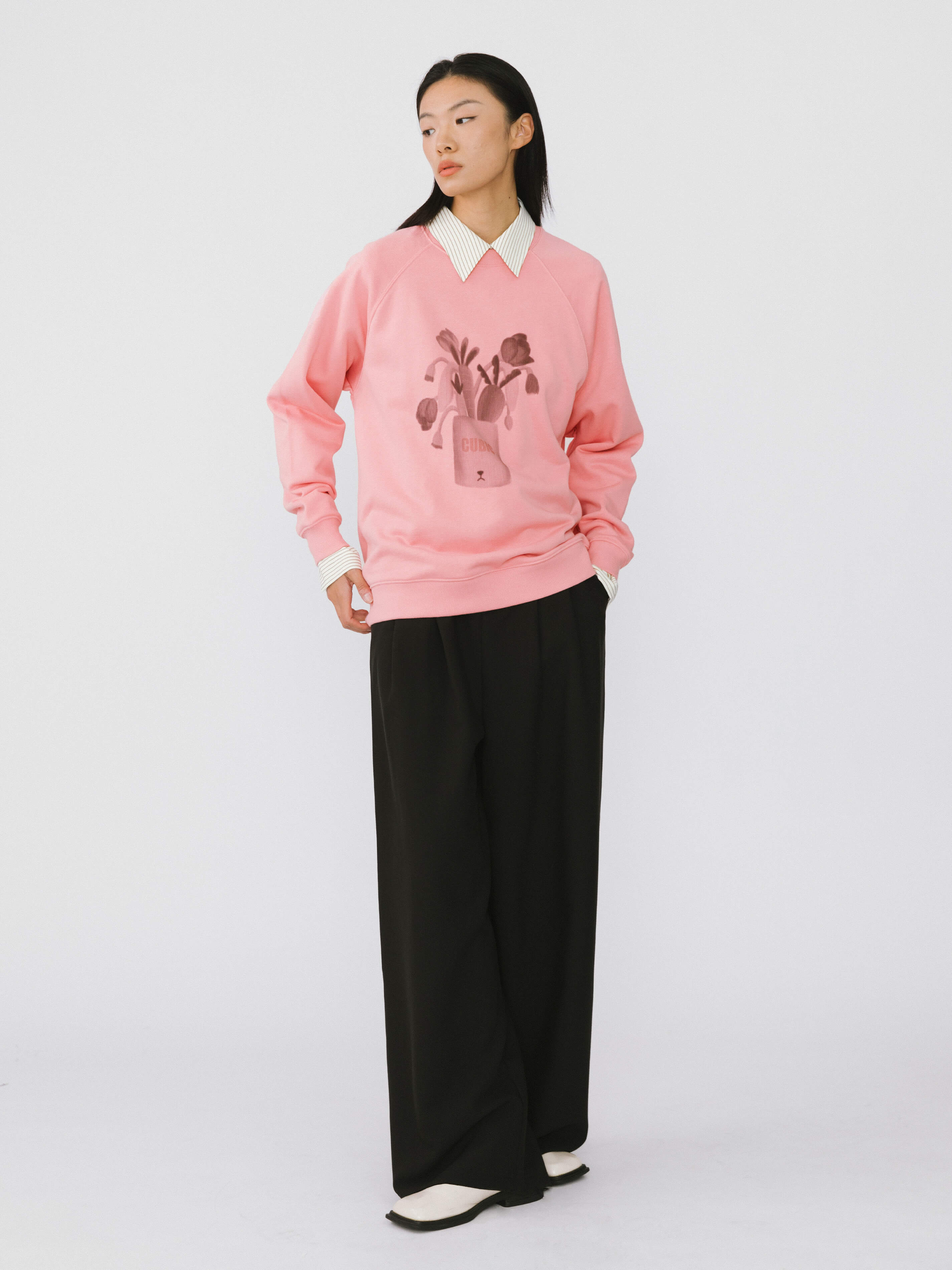 Round Neck Printed Sweatshirt-11
