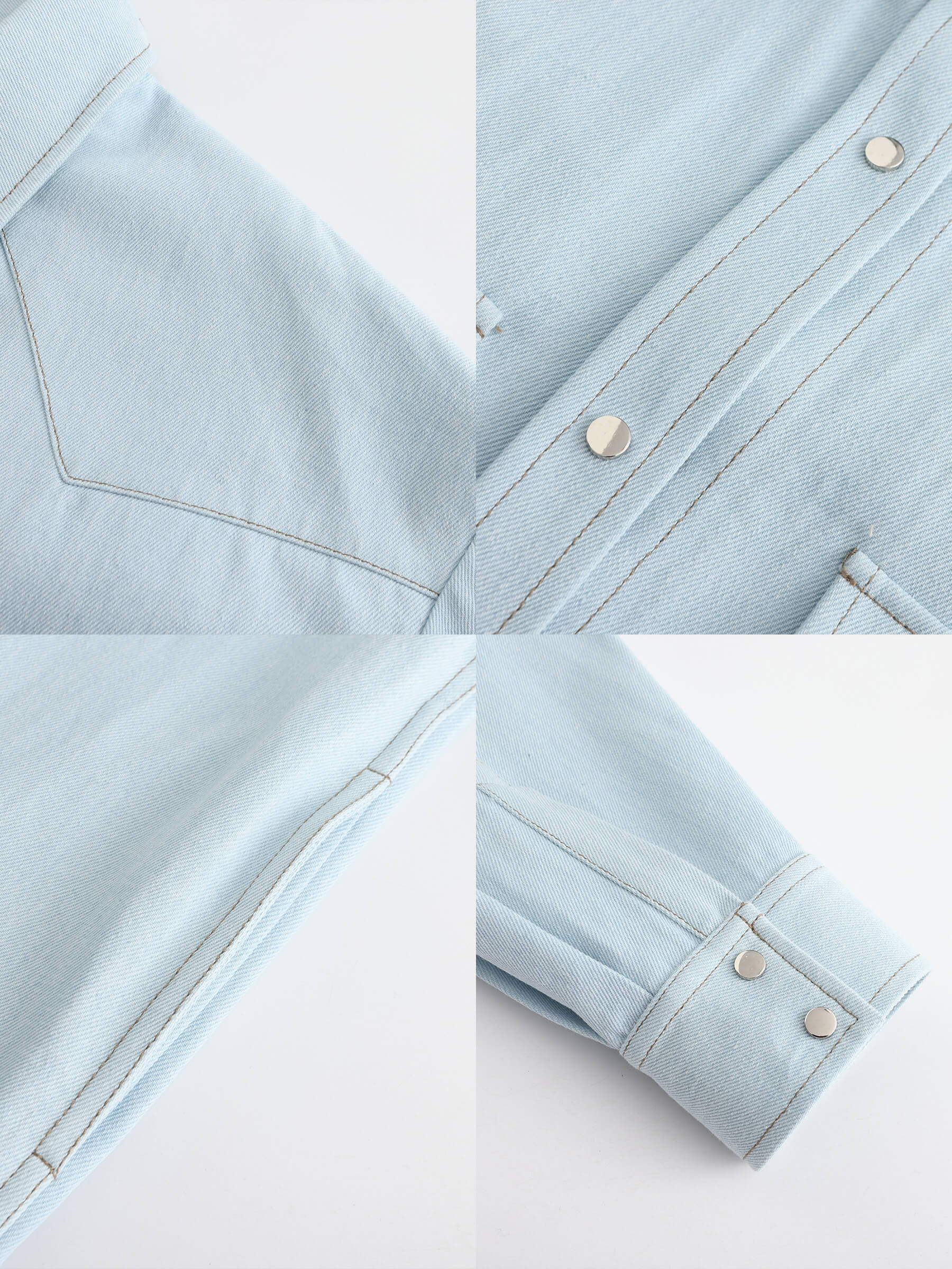 Light-colored Loose Denim Jacket-10