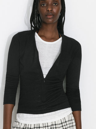 Casual Faux-Layer Knit Top