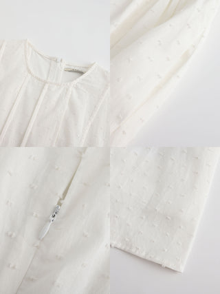 Pure Cotton Sleeveless White Dress