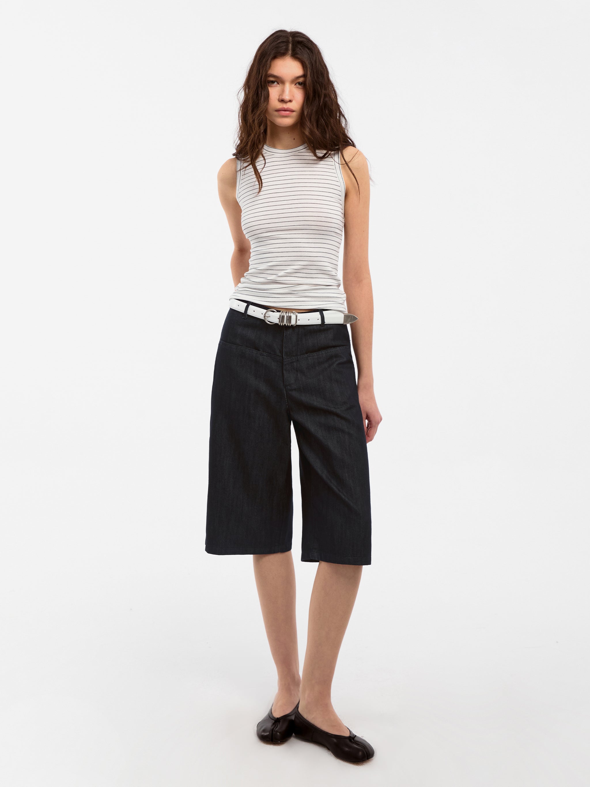 CUBIC Classic Straight Leg Casual Mid-Length Pants-10