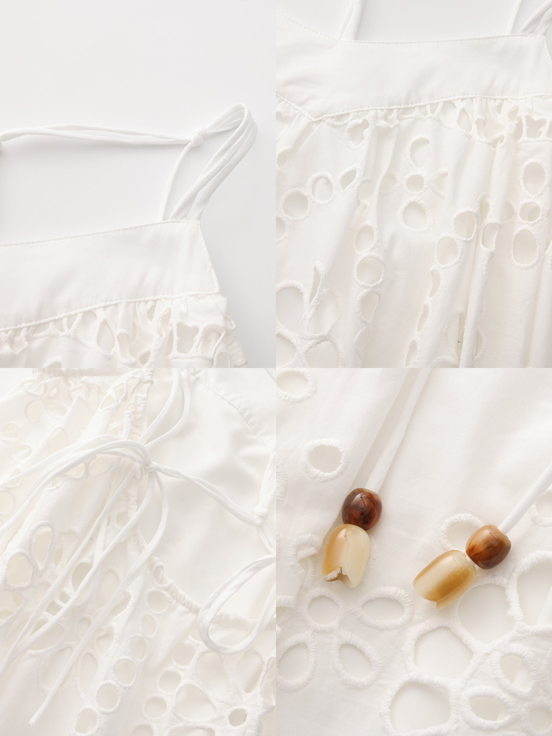 Heavily Embroidered Eyelet Floral Cami Dress-9