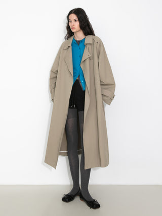 Oversized Large Lapel Long Trench Coat