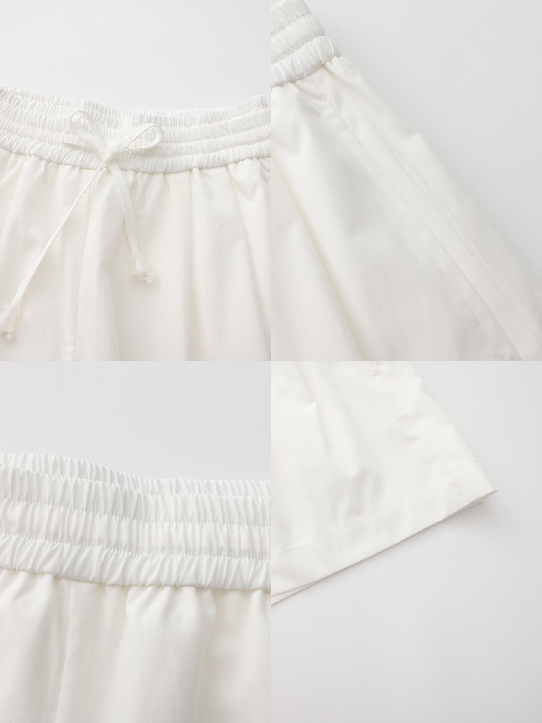 Drawstring Elastic Waist Mini Shorts-10